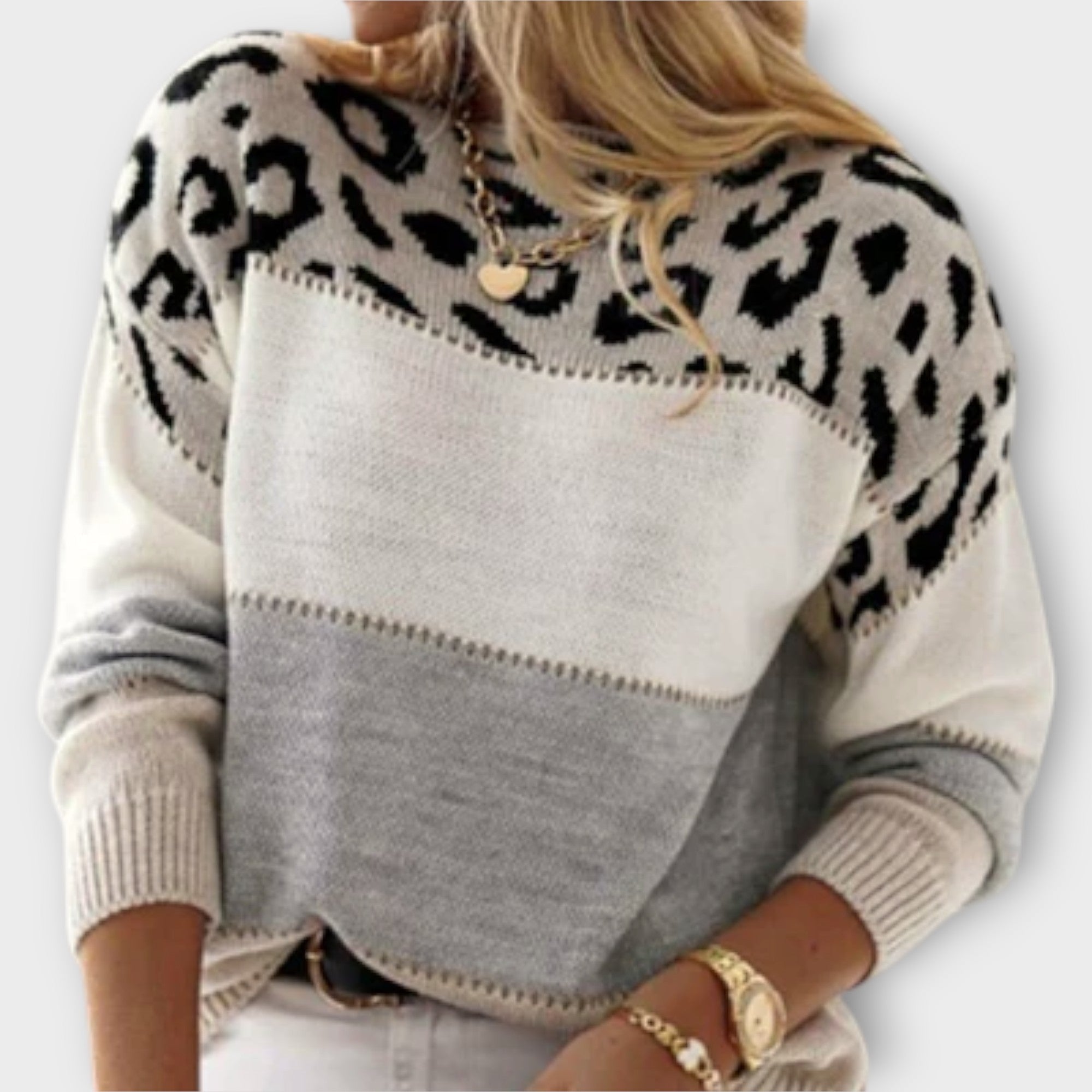 Julia | Casual tröja med leoparddesign