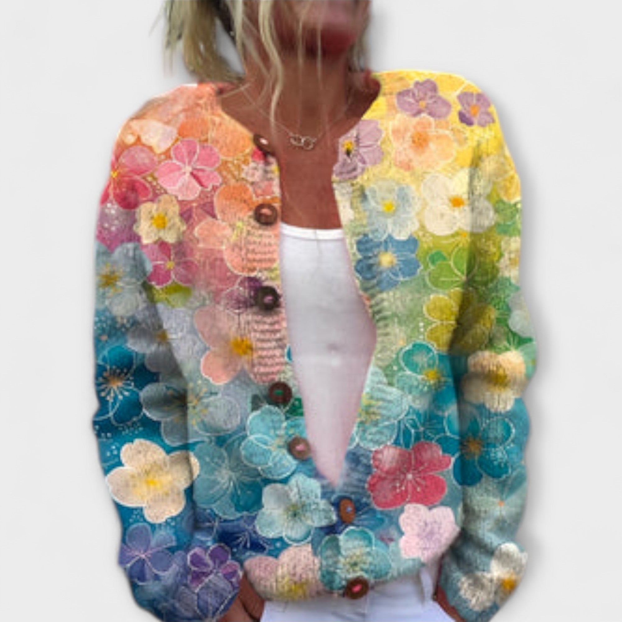 Marlies | Cardigan med blommönster