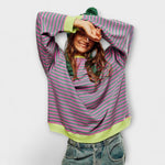 Natalie | Oversized randig tröja