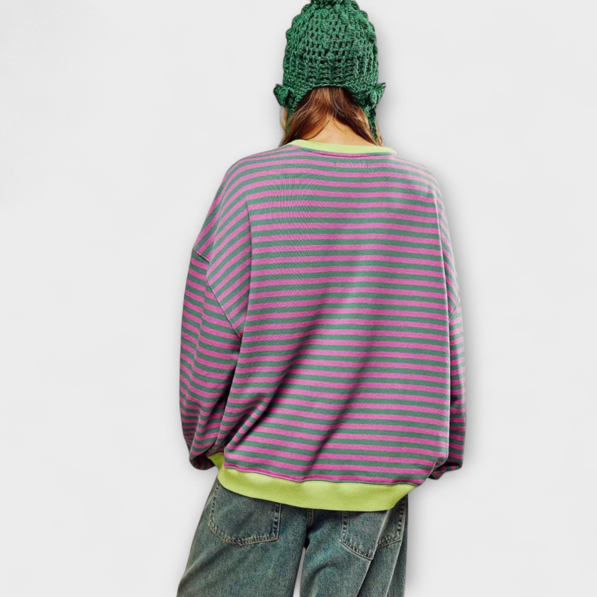 Natalie | Oversized randig tröja