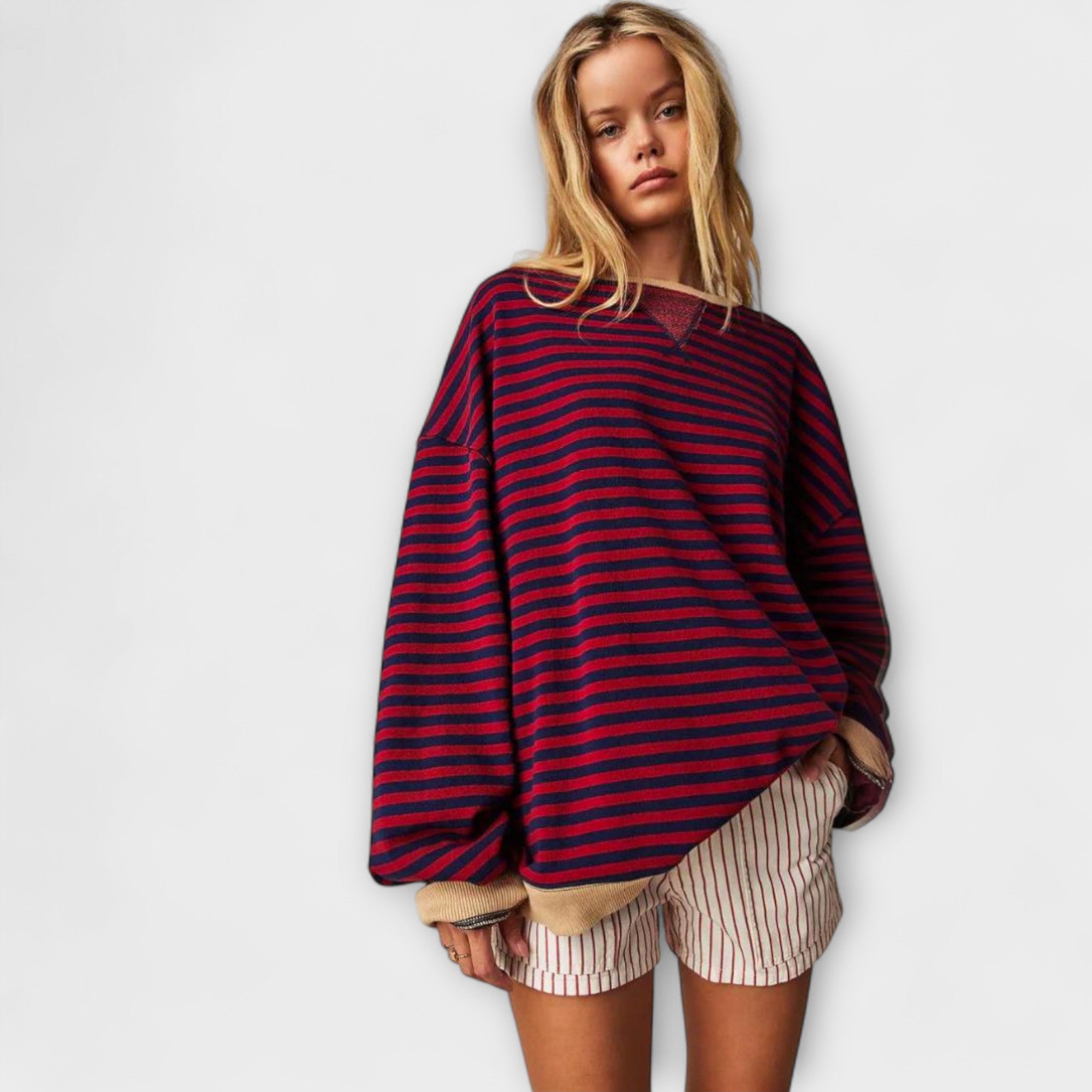 Natalie | Oversized randig tröja