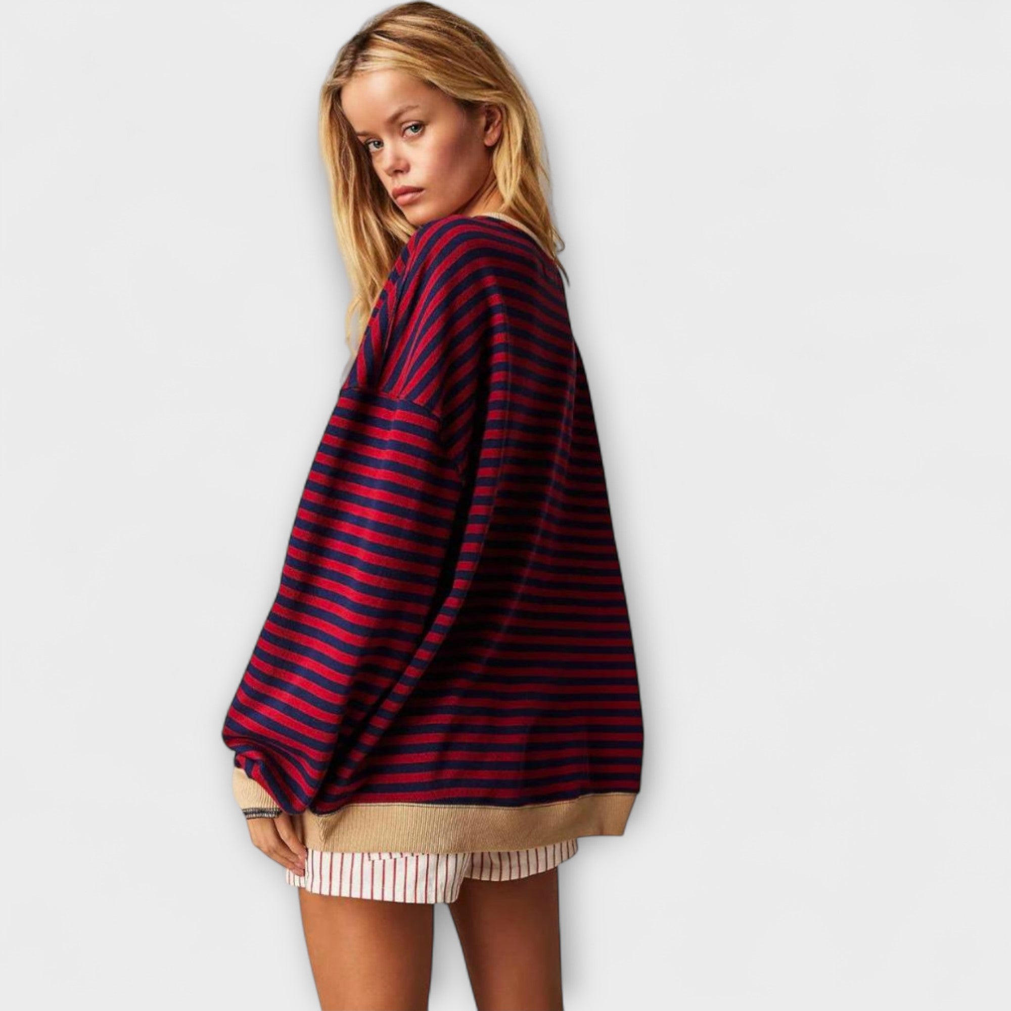 Natalie | Oversized randig tröja