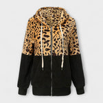 Margarete | Huvtröja i fleece med leoparddesign