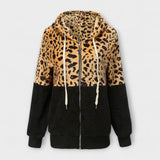 Margarete | Huvtröja i fleece med leoparddesign