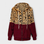 Margarete | Huvtröja i fleece med leoparddesign