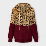 Margarete | Huvtröja i fleece med leoparddesign