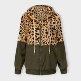 Margarete | Huvtröja i fleece med leoparddesign