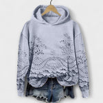 Karina | Vintage hoodie med blommönster