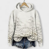 Karina | Vintage hoodie med blommönster