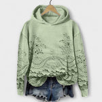 Karina | Vintage hoodie med blommönster
