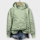 Karina | Vintage hoodie med blommönster