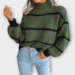 Leonie | Turtleneck tröja med ränder