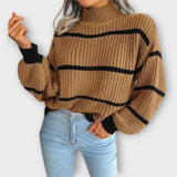 Leonie | Turtleneck tröja med ränder