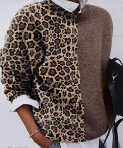Bettina | Casual tröja med leoparddesign