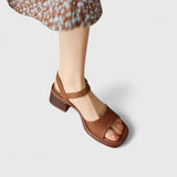 Gunda | Eleganta sandaler med fyrkantig tå