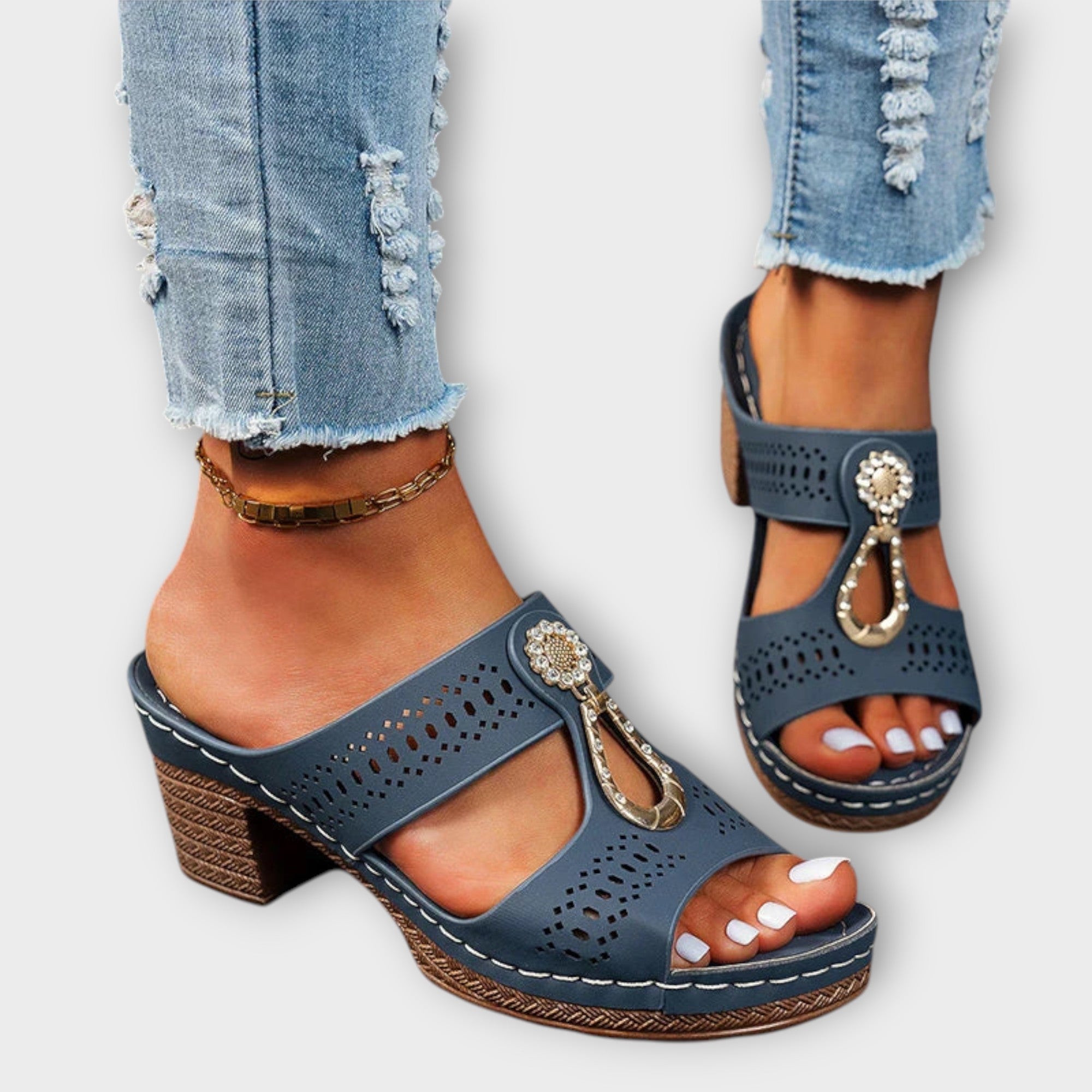 Therese | Eleganta sandaler med bekväm kilklack