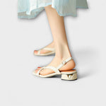 Linde | Eleganta platta sandaler