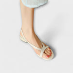 Linde | Eleganta platta sandaler
