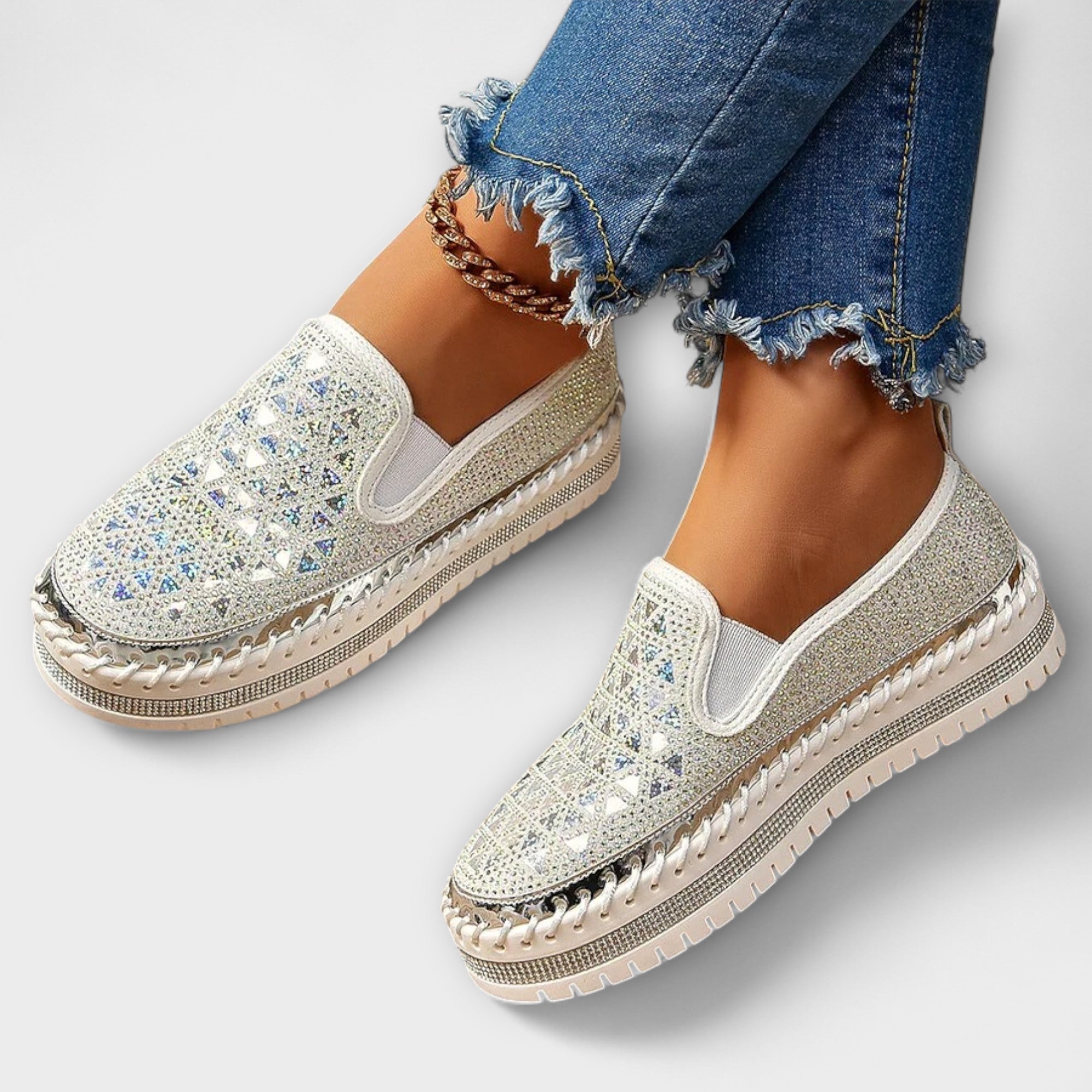 Tamara | Tofflor dekorerade med strass