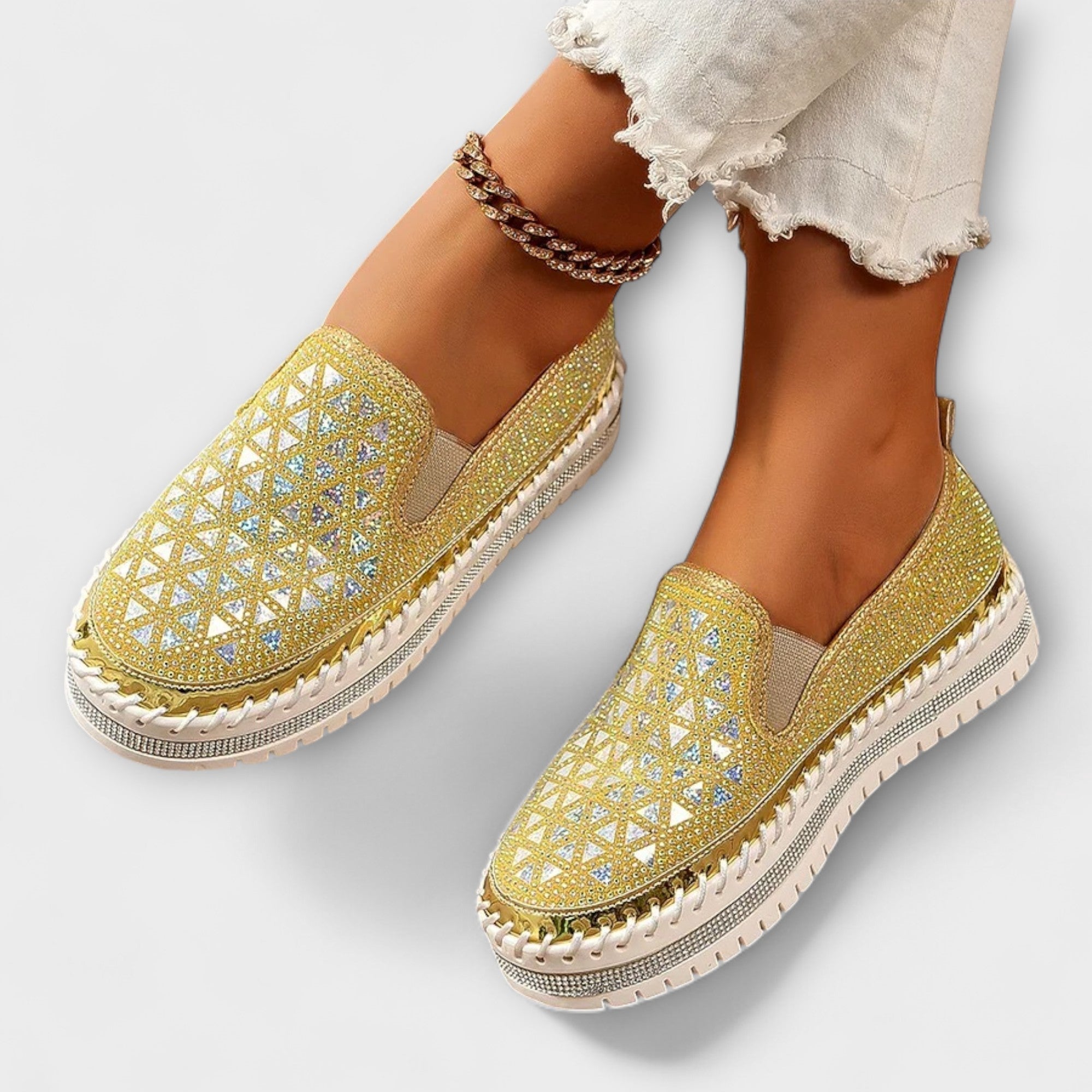 Tamara | Tofflor dekorerade med strass