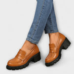 Gisela | Casual loafers med tjocka klackar