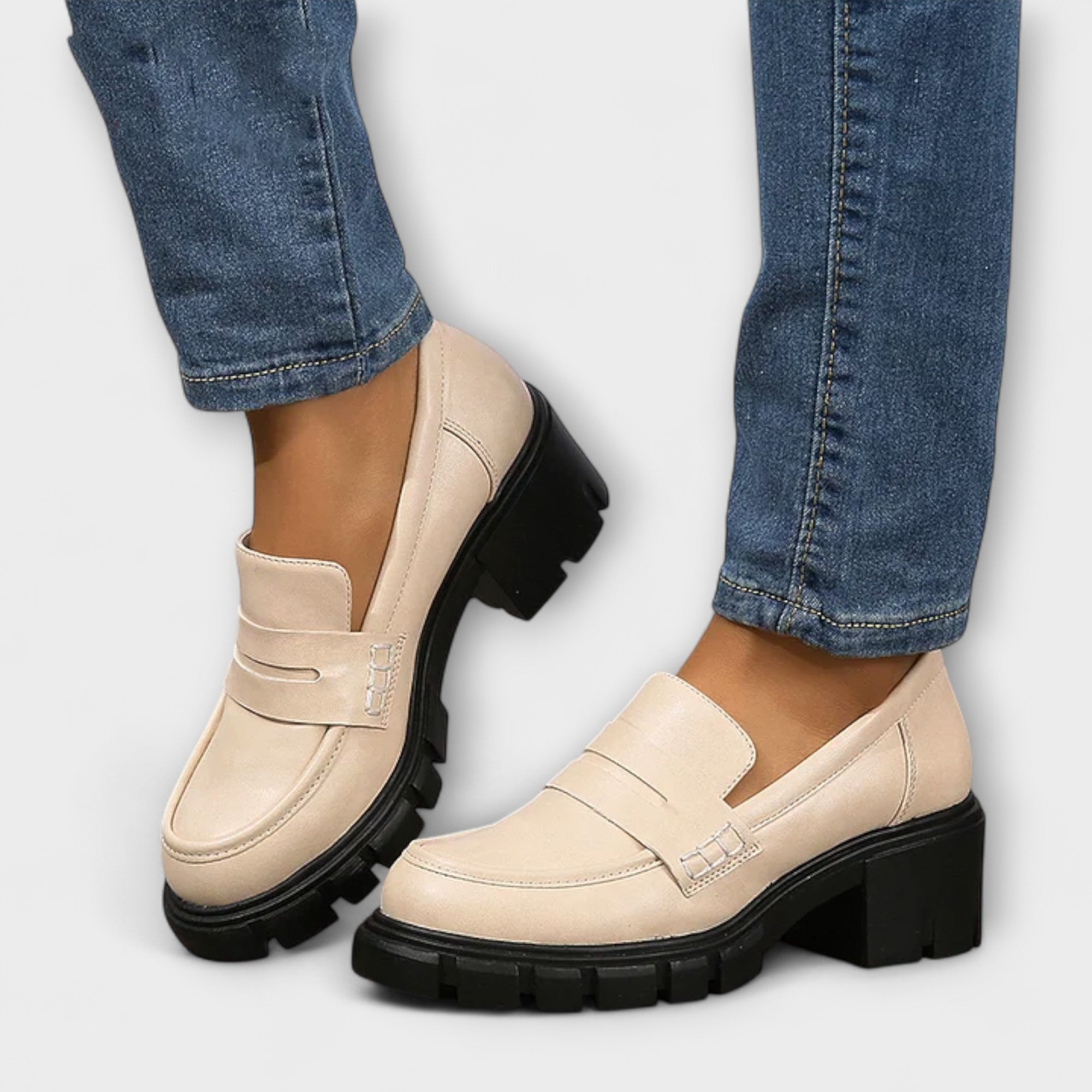 Gisela | Casual loafers med tjocka klackar