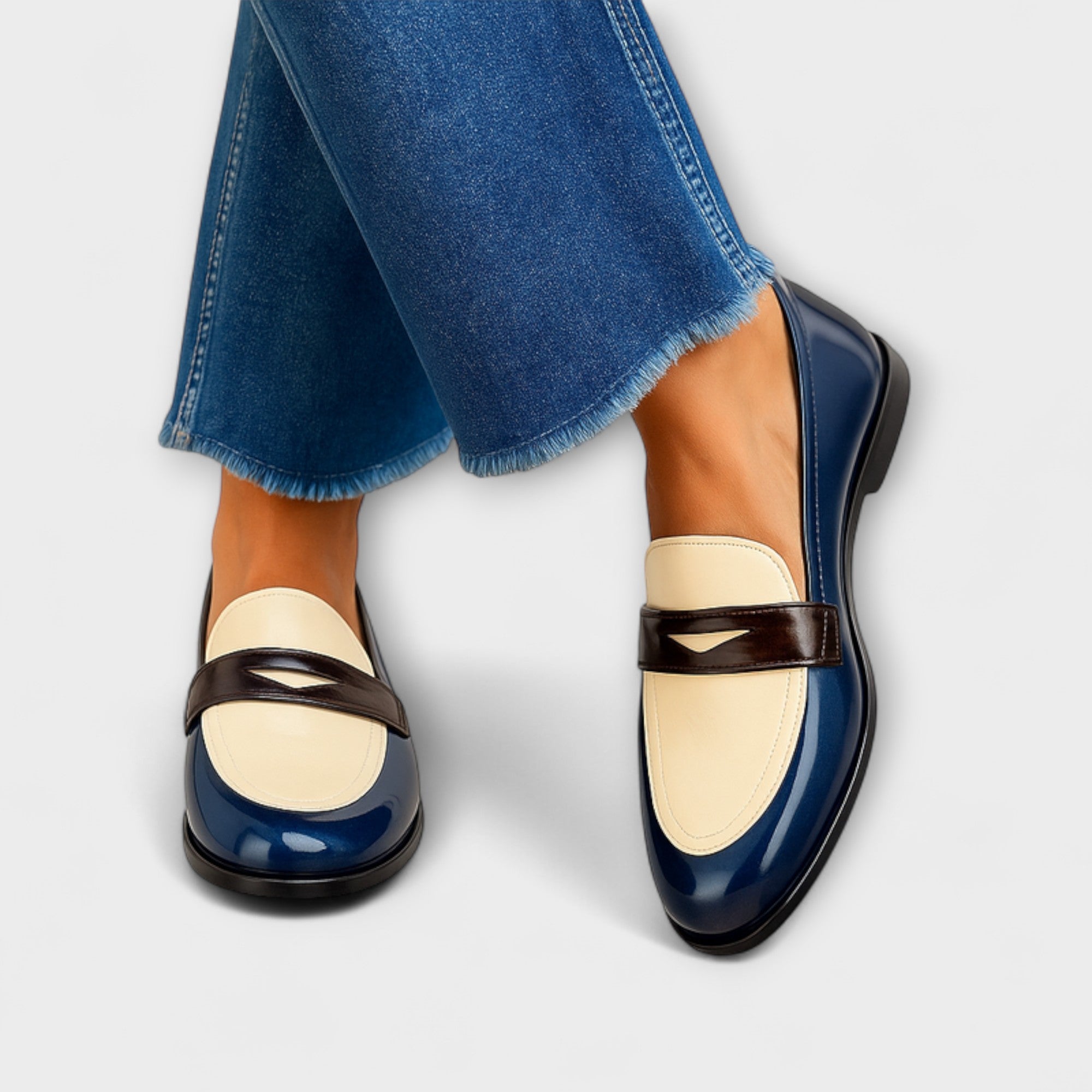 Britta | Kontrasterande loafers
