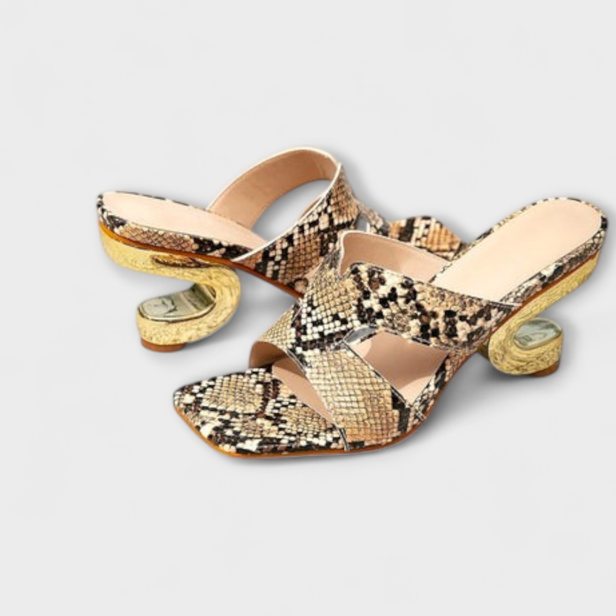 Frauke | Ormmönstrade sandaler