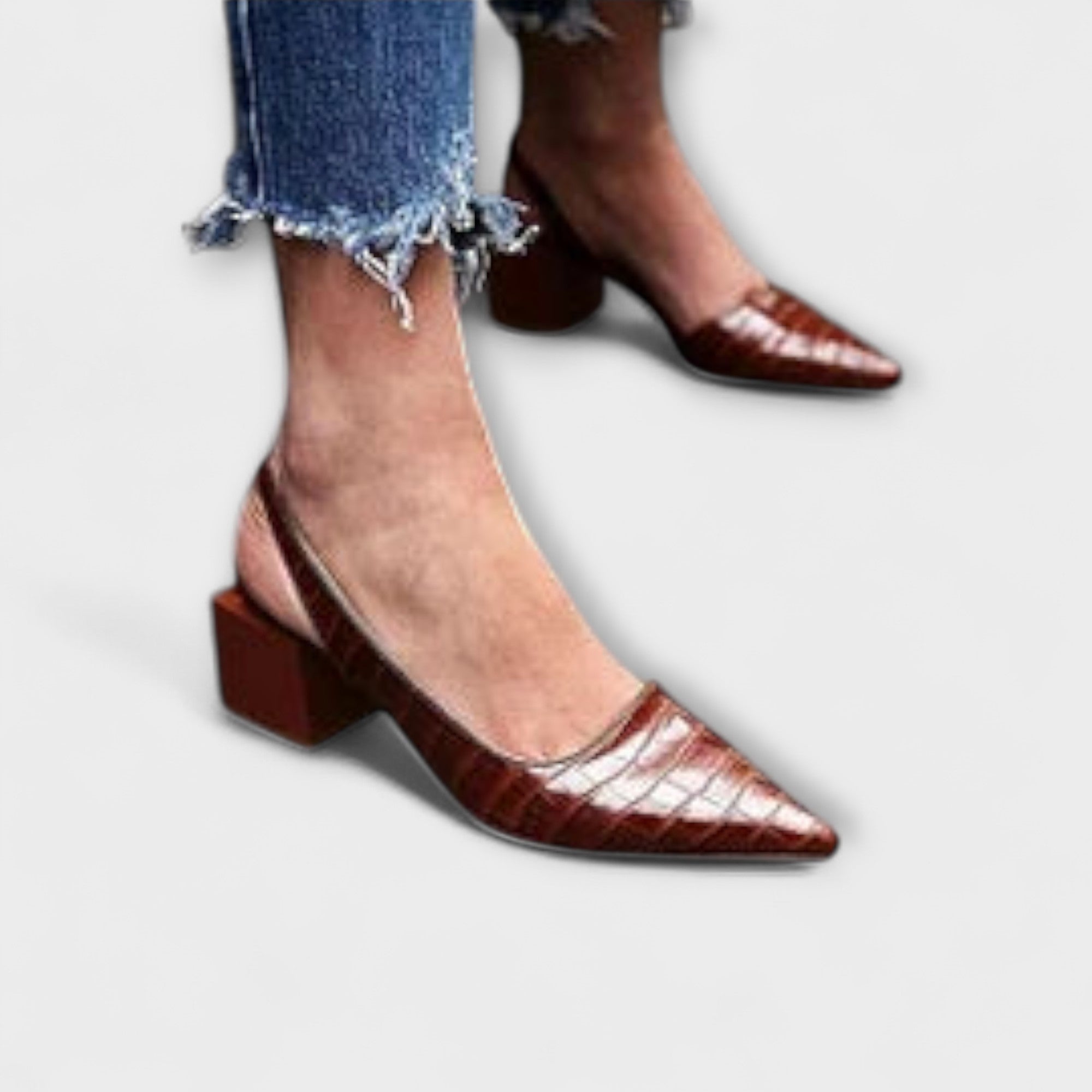Marianne | Slingbacks med asymmetrisk blockklack