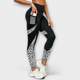 Pia | Leopardmönstrade leggings med mesh