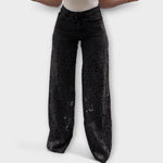 Marie | Jeans med spetsdetaljer i patchwork