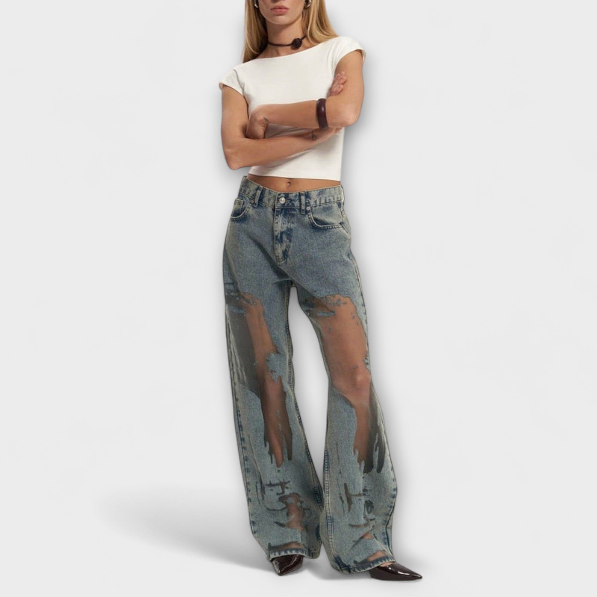 Christiane | Trixie jeans i ljusblå denim