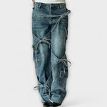 Mareike | Cargoinspirerade jeans med knytdetaljer