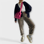 Maya | Leopardmönstrade jeans i vintagestil