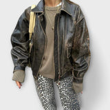 Maya | Leopardmönstrade jeans i vintagestil