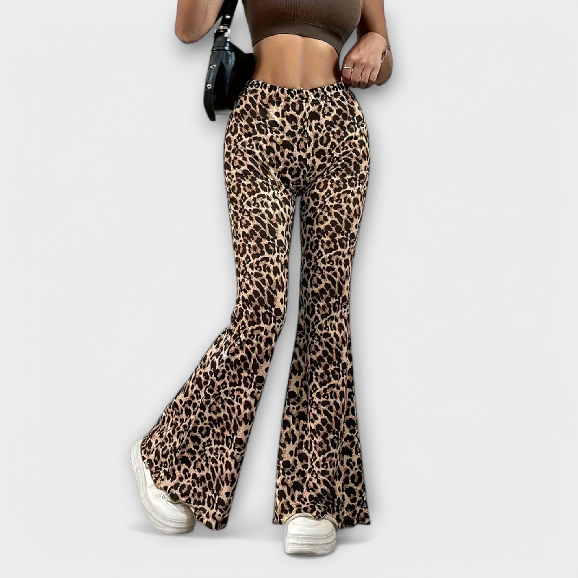 Jasmin | Leopardmönstrade bootcutbyxor