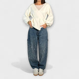 Marta | Ballongjeans med glittrande dekorationer