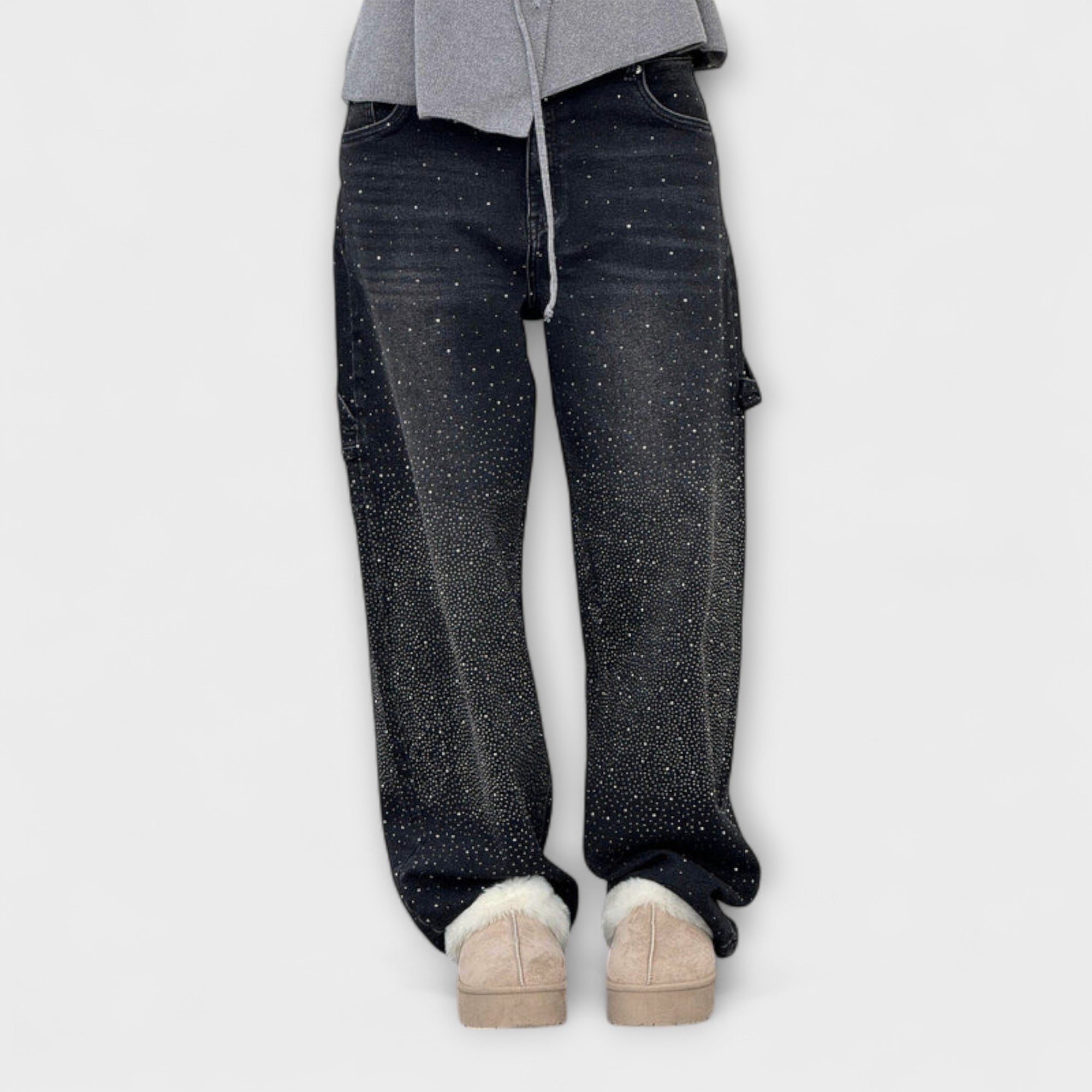Marta | Ballongjeans med glittrande dekorationer