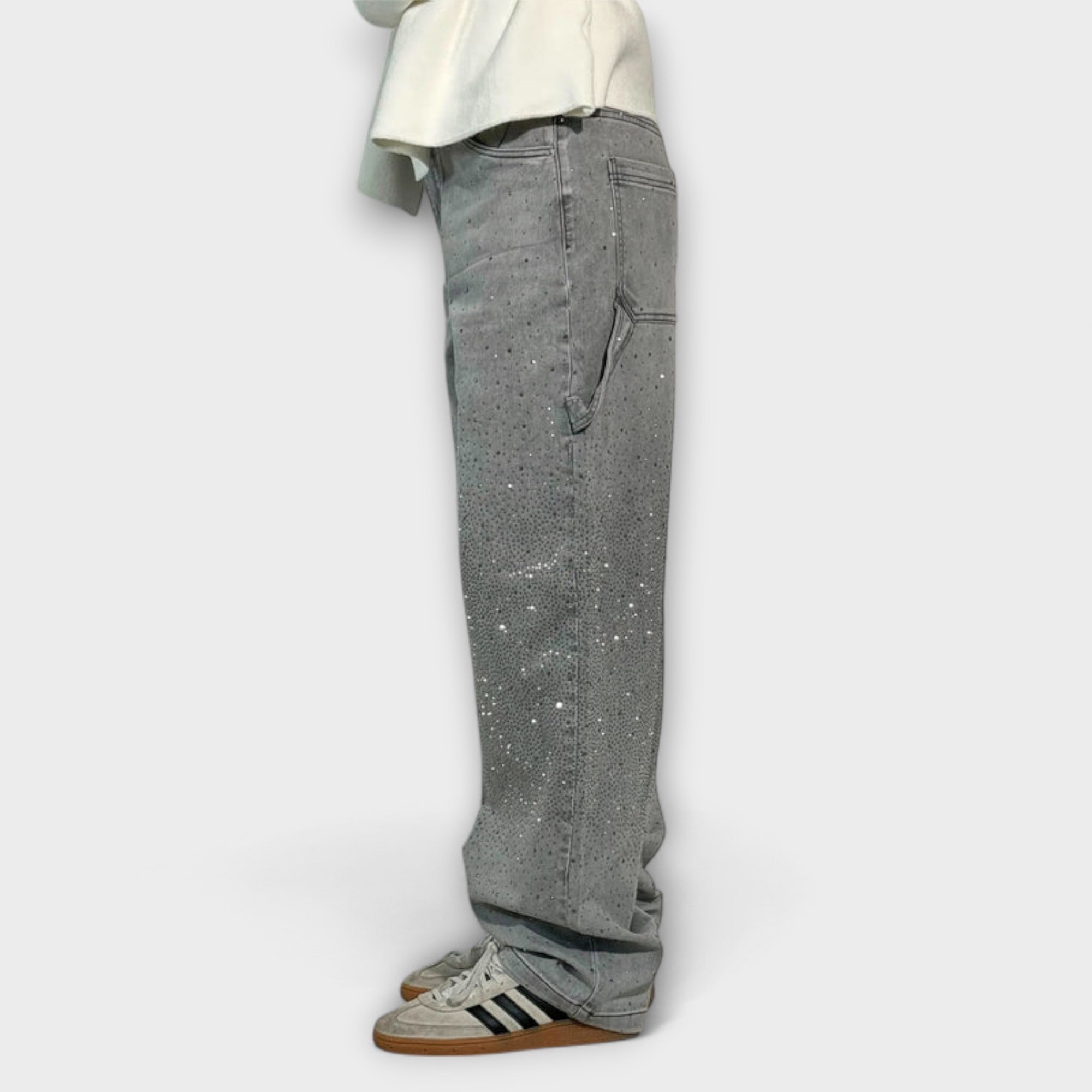 Marta | Ballongjeans med glittrande dekorationer