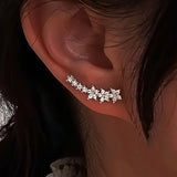 Gabriele | Eleganta blomörhängen med strass