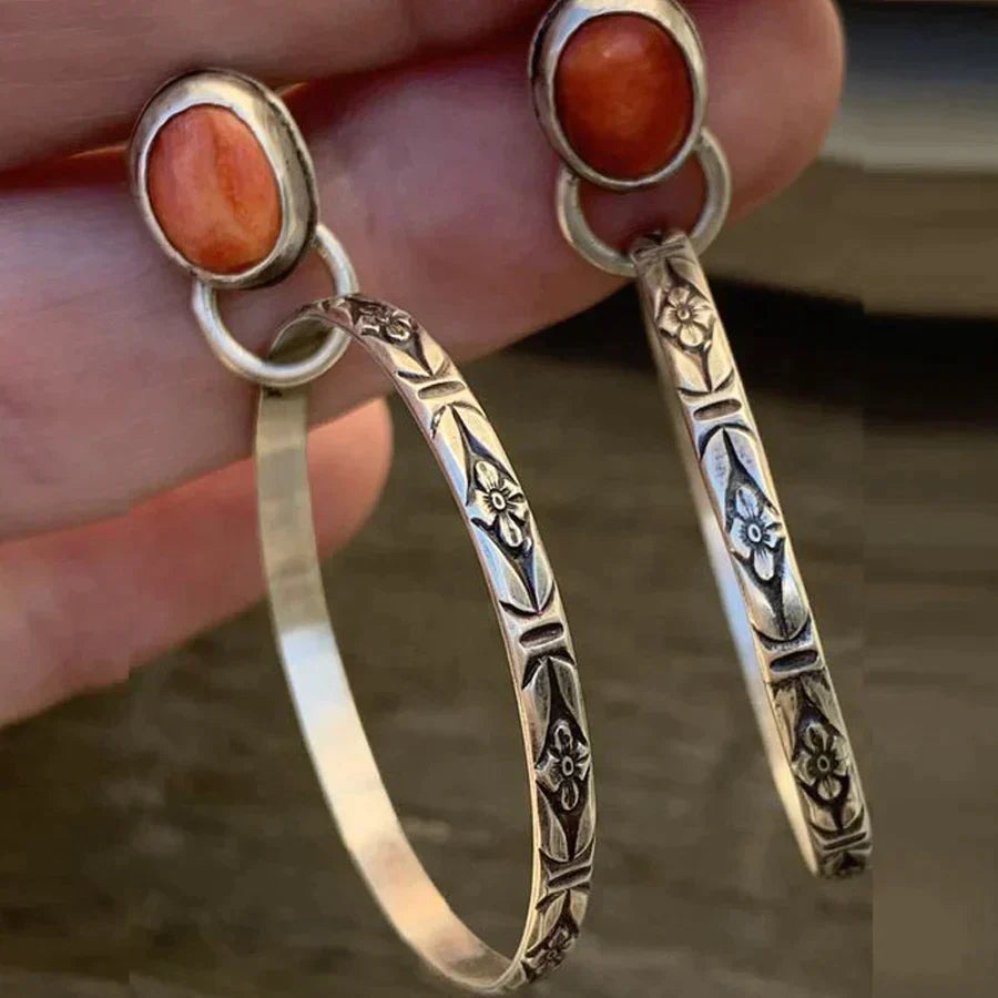 Elfriede | Bohemiska örhängen med onyx i vintagestil
