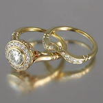 Maren | Guldfärgat ringset med kubisk zirkonia i vintagestil