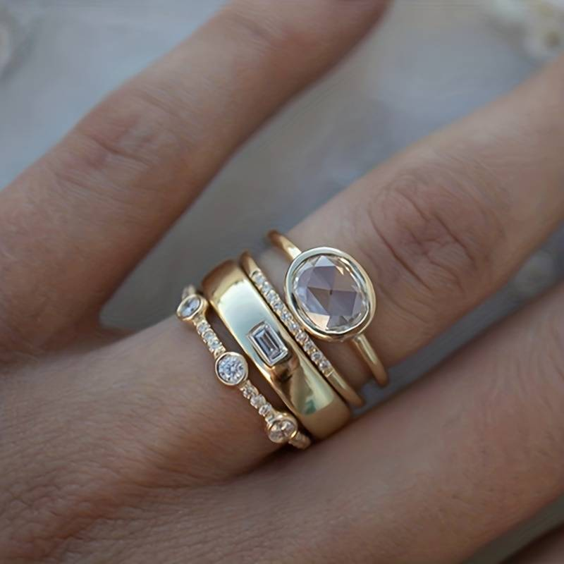 Ilse | Set med 3 ringar i vintagestil