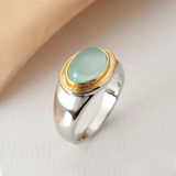 Lina | Ring med grön månsten i retrostil