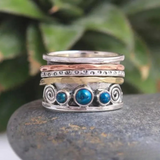 Rebecca | Bohemisk meditationsring med safir