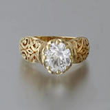 Bianca | Elegant ring med vit yta