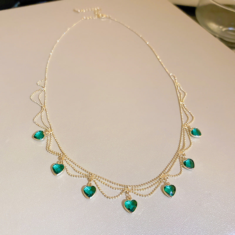 Rosa | Halsband med hjärta