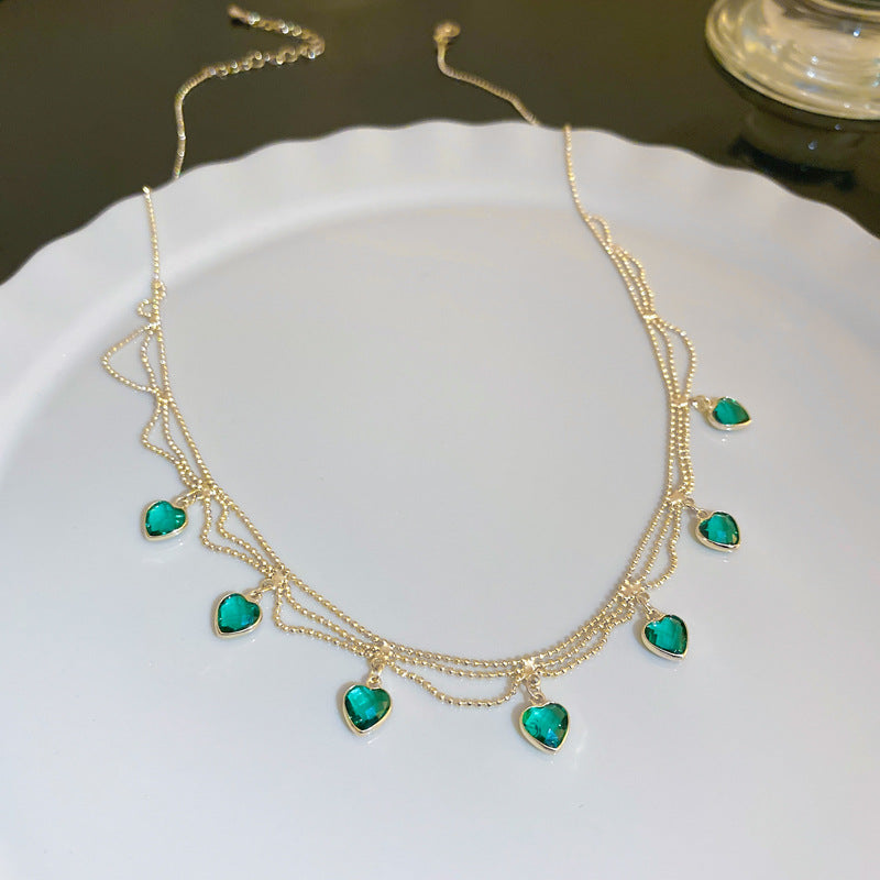 Rosa | Halsband med hjärta