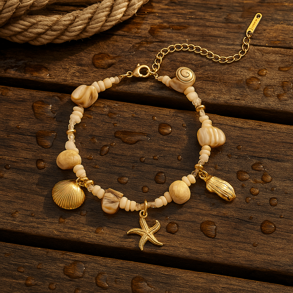 Antonia | Armband med snäckor och pärlor