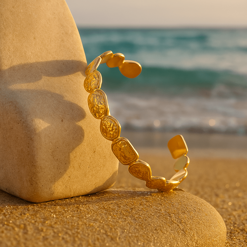 Lia | Gyllene sandreflexer | Armband